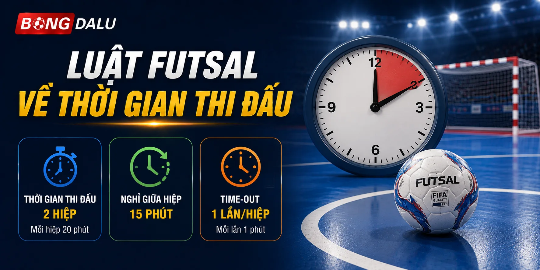 Thời gian thi đấu Futsal
